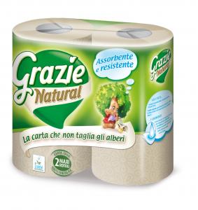 Grazie Natural kitchen towels 2 maxi rolls